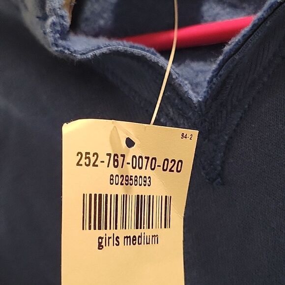 Abercrombie Girls Moose Embroidered Blue Hoodie Size MEDIUM NWT - Picture 5 of 7